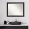 Beveled Bathroom Wall Mirror, Furniture Espresso Narrow Frame